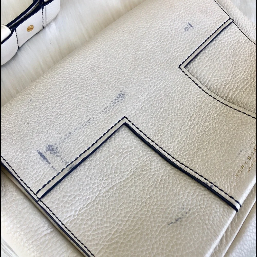 Tory Burch Block-T Pebbled Savannah Satchel